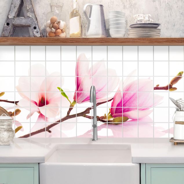 Dekoracja do kuchni Gałązka magnolii delikatnej