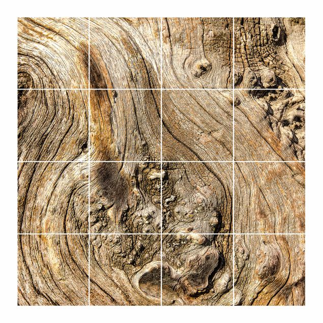 Naklejka na płytki - Stara konstrukcja drewniana