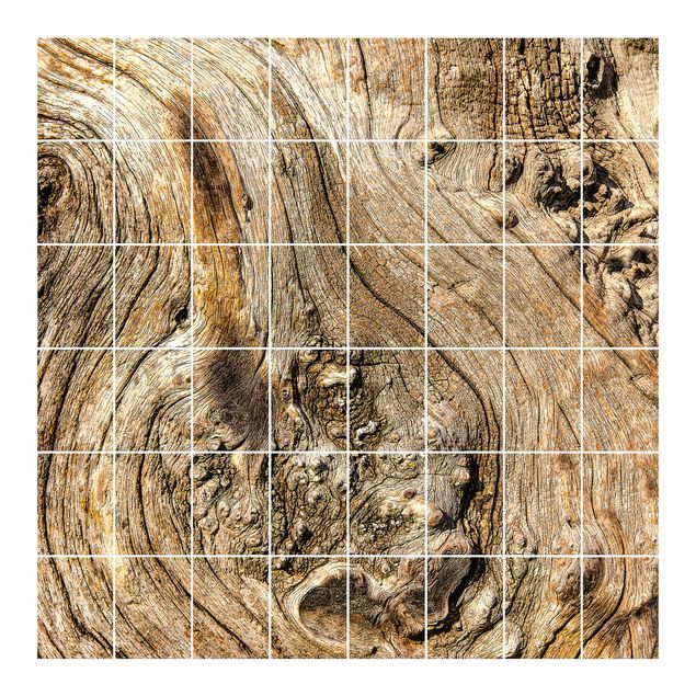 Naklejka na płytki - Stara konstrukcja drewniana