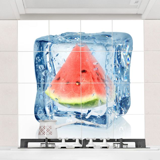 Dekoracja do kuchni Melon w kostce lodu