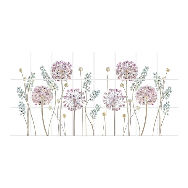 Naklejka na płytki - Allium Ilustracja
