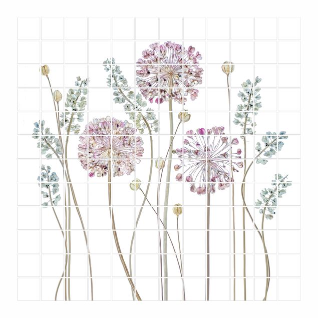 Naklejki na kafelki Allium Ilustracja