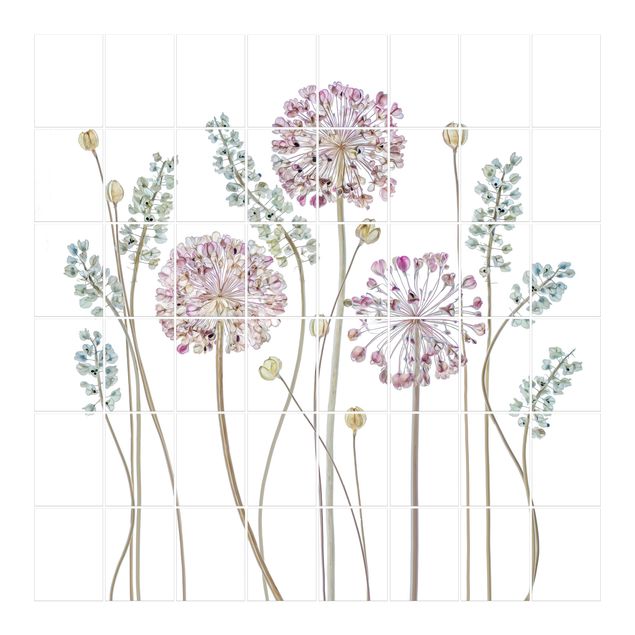 Naklejka na płytki - Allium Ilustracja