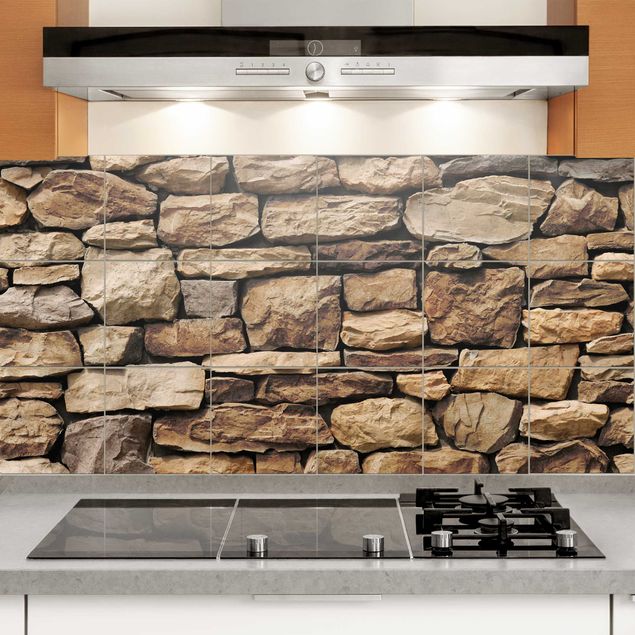 Dekoracja do kuchni Amerykański mur z kamienia