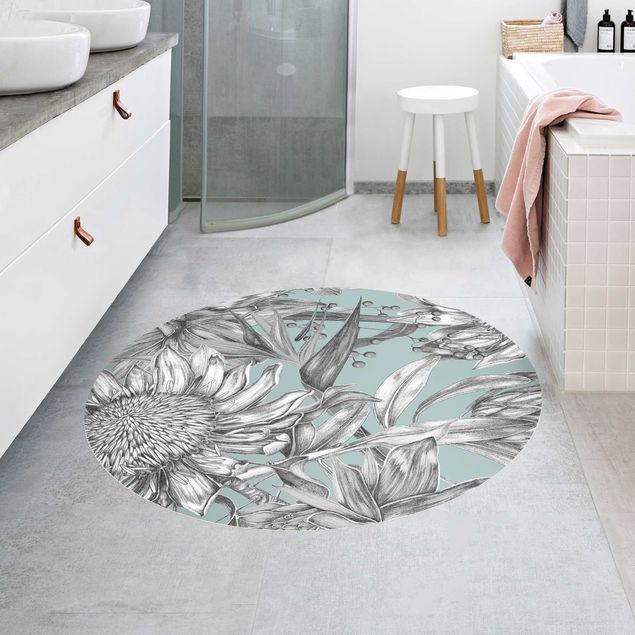nowoczesny dywan Elegancja kwiatowa Echinacea