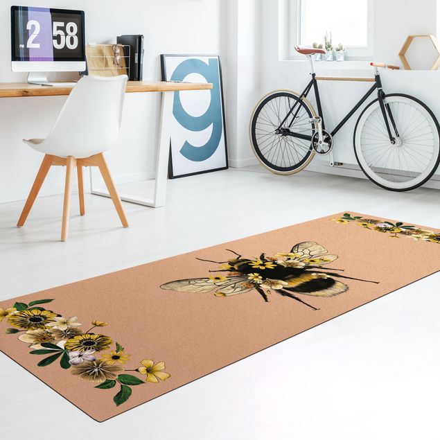 nowoczesny dywan Trzmiel kwiatowy