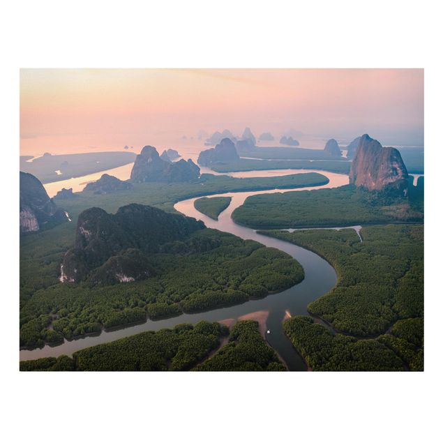 Obrazy natura Krajobraz rzeki w Tajlandii