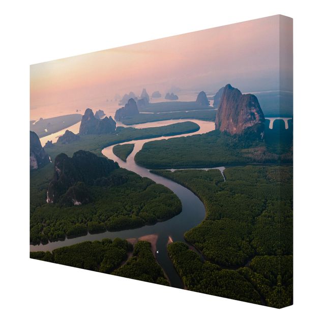 Matteo Colombo obrazy Krajobraz rzeki w Tajlandii