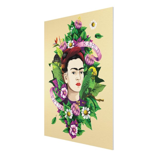 Obrazy nowoczesny Frida Kahlo - Frida, małpa i papuga