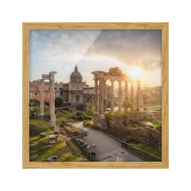 Obrazy w ramie do łazienki Forum Romanum o wschodzie słońca
