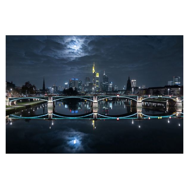 Fototapeta - Frankfurt pod księżycem w pełni