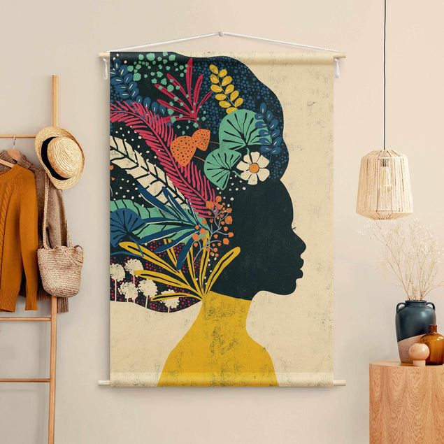 Dekoracja do kuchni Woman With Floral Afro