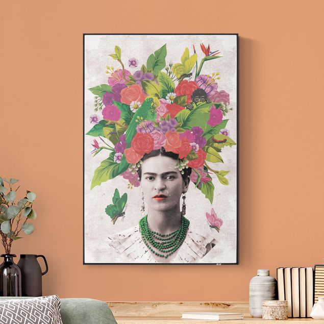 Obrazy portret Frida Kahlo - Portret z kwiatami