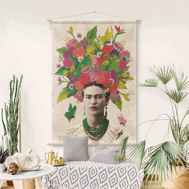 Dekoracja do kuchni Frida Kahlo - Flower Portrait
