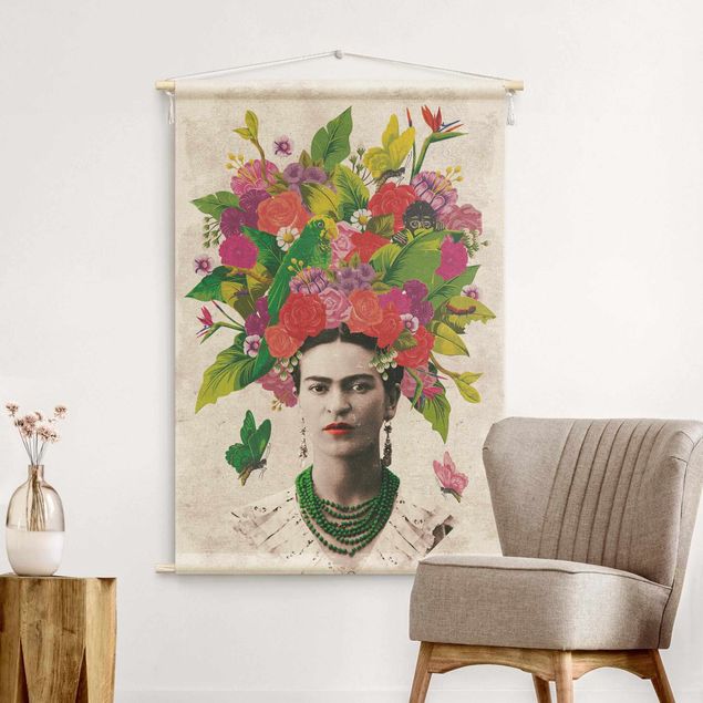 Nowoczesne obrazy Frida Kahlo - Flower Portrait
