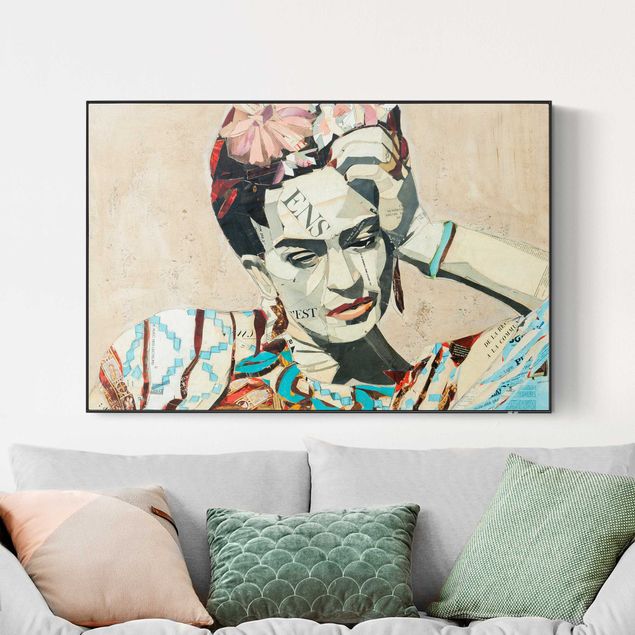 Nowoczesne obrazy do salonu Frida Kahlo - kolaż Nr 1