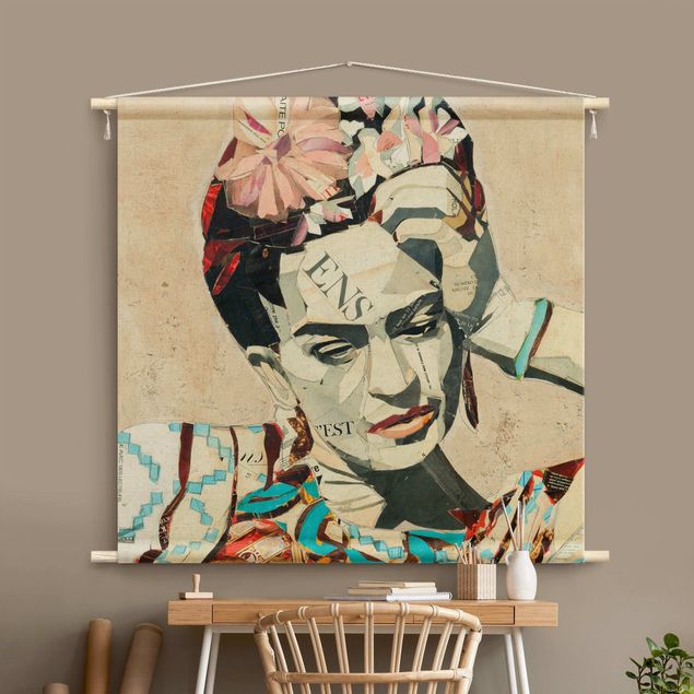 Nowoczesne obrazy do salonu Frida Kahlo - Collage No.1
