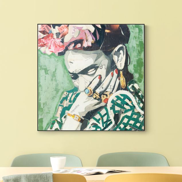 Obrazy portret Frida Kahlo - kolaż Nr 3