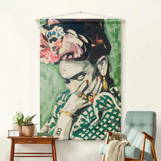 nowoczesny gobelin Frida Kahlo - Collage No.3