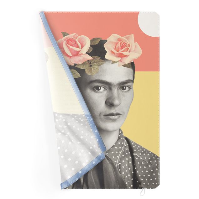 Obraz vintage Frida Kahlo - Kolaż o zachodzie słońca