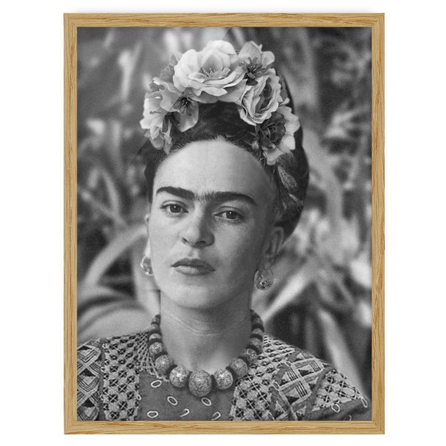 Obrazy portret Frida Kahlo Photograph Portrait With Flower Crown