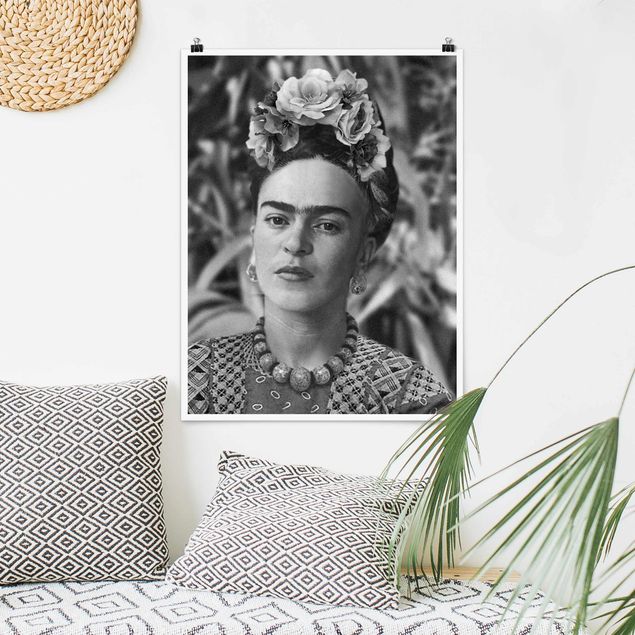 Obrazy do salonu Frida Kahlo Photograph Portrait With Flower Crown