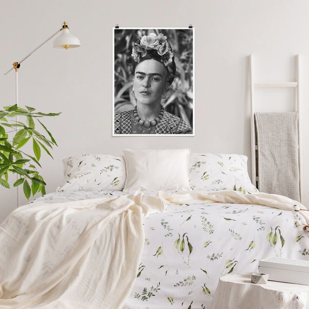 Obrazy nowoczesne Frida Kahlo Photograph Portrait With Flower Crown