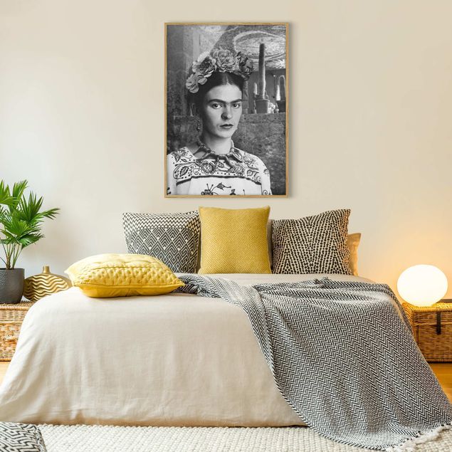 Nowoczesne obrazy Frida Kahlo Photograph Portrait With Cacti