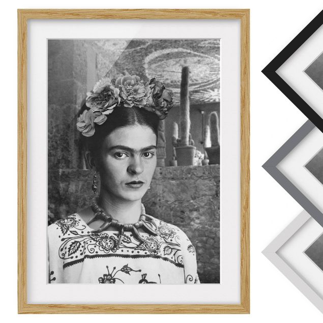 Obrazy artystów Frida Kahlo Photograph Portrait With Cacti
