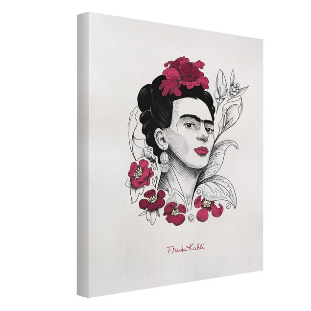 Obrazy artystów Frida Kahlo Portrait With Flowers