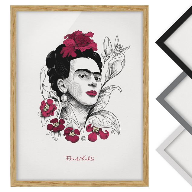 Frida obrazy Frida Kahlo Portrait With Flowers