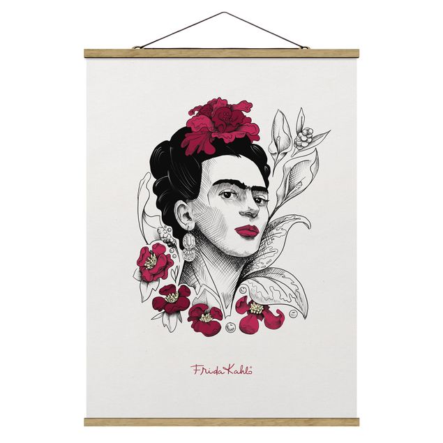 Artystyczne obrazy Frida Kahlo Portrait With Flowers