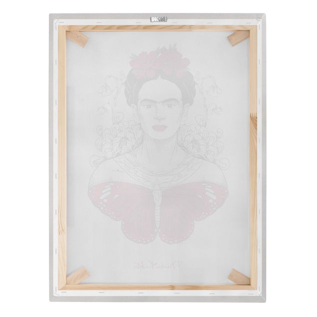 Obrazy Frida Frida Kahlo Portrait With Flowers And Butterflies