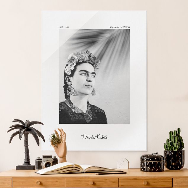 Obrazy na szkle portret Frida Kahlo Portrait With Jewellery