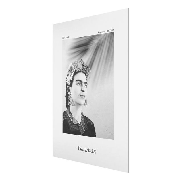 Obrazki czarno białe Frida Kahlo Portrait With Jewellery