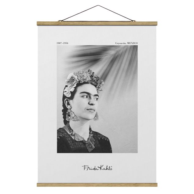 Czarno białe obrazki Frida Kahlo Portrait With Jewellery