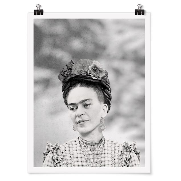 Czarno białe obrazy Frida Kahlo Portrait