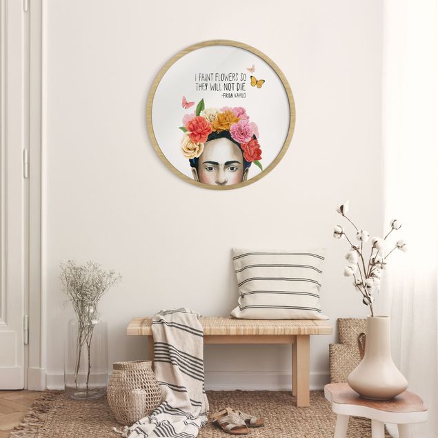 Obrazy w ramie powiedzenia Frida's Thoughts - Flowers
