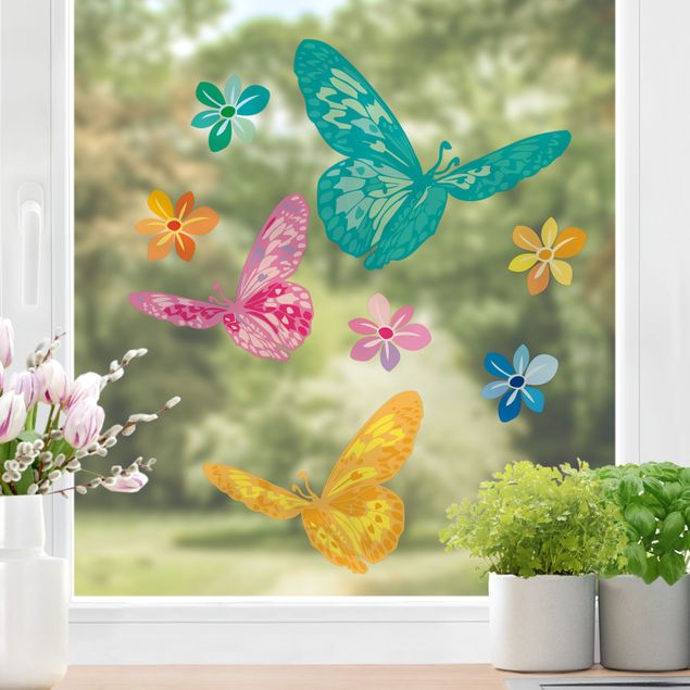 Folia okienna dla dzieci Powitanie wiosny