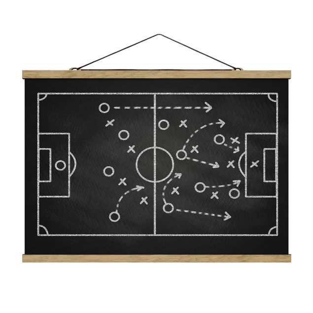 Obrazy powiedzenia Football Strategy On Blackboard