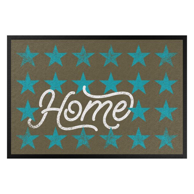 Domowe tekstylia Gwiazdy domowe brązowy turkusowy niebieski