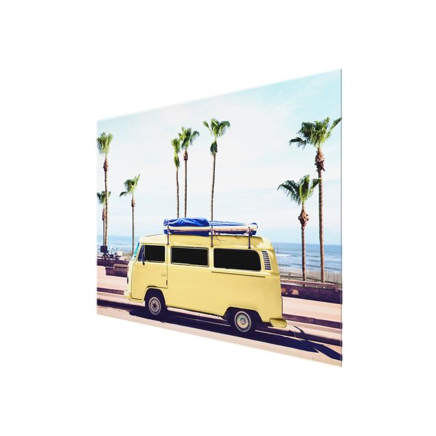 Obrazy z morzem Yellow Surfer VW Bus