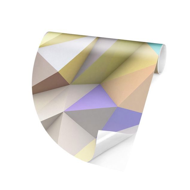 Tapety 3d Pastelowe trójkąty geometryczne w 3D