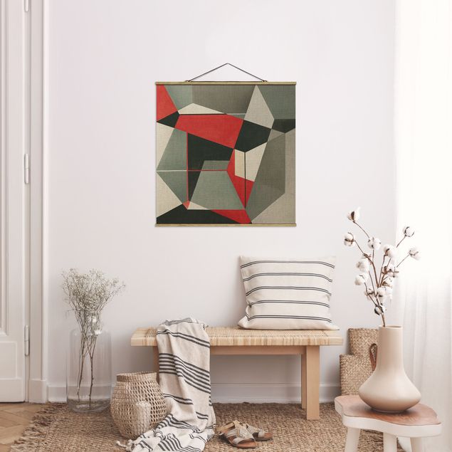 Obrazy do salonu nowoczesne Lis geometryczny