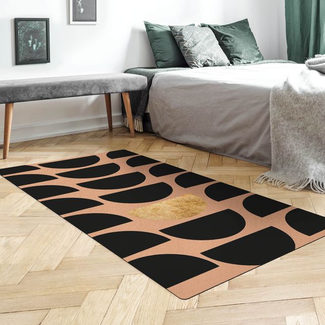 nowoczesny dywan Półkole geometryczne II
