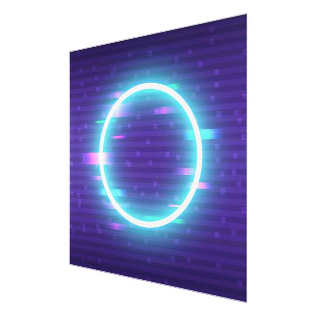 Obraz na szkle - Geometrical Circle In Neon Colours
