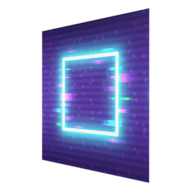 Obraz na szkle - Geometrical Square In Neon Colours