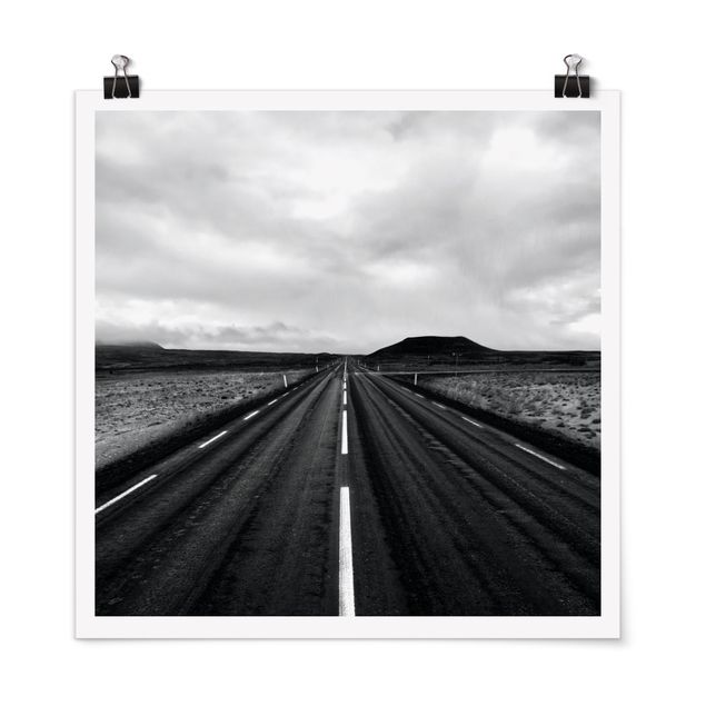 Obrazy krajobraz Prosta droga na Islandii
