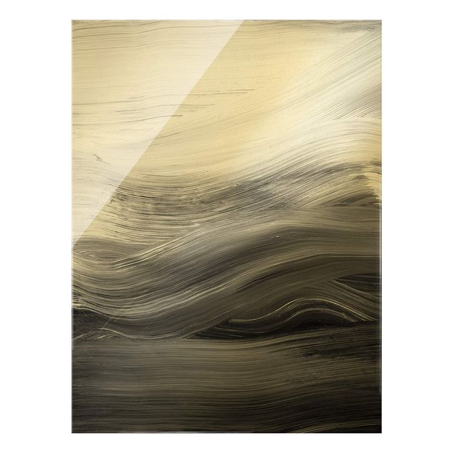 Obraz na szkle - Curved Waves czarno-biały