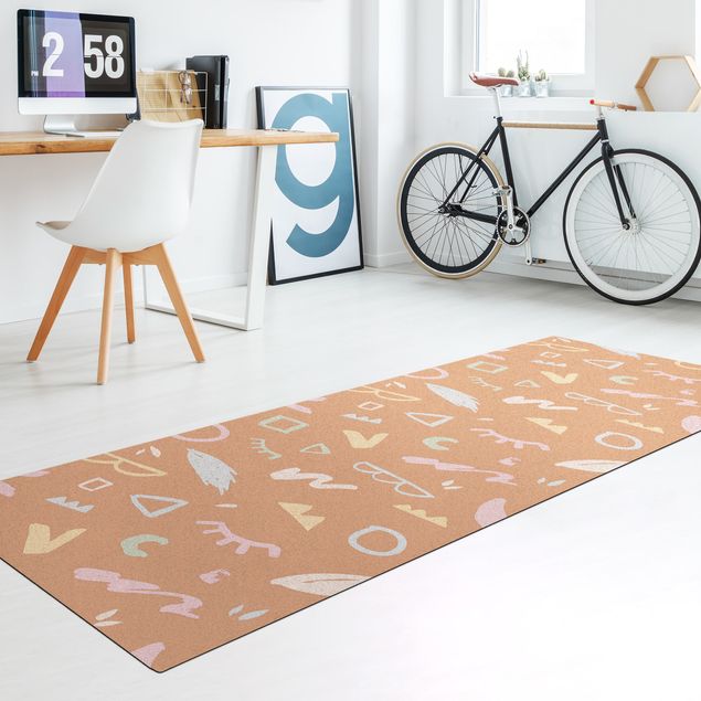 nowoczesny dywan Narysowana swobodna forma powietrza